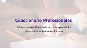imagen con texto: "Cuestionario Profesionales"